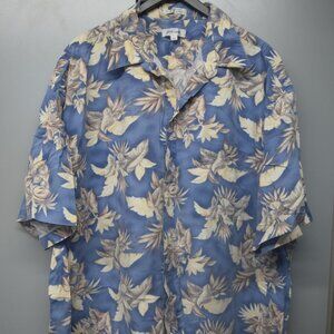 Pierre Cardin Button Down Hawaiian Shirt, Size 3XLT